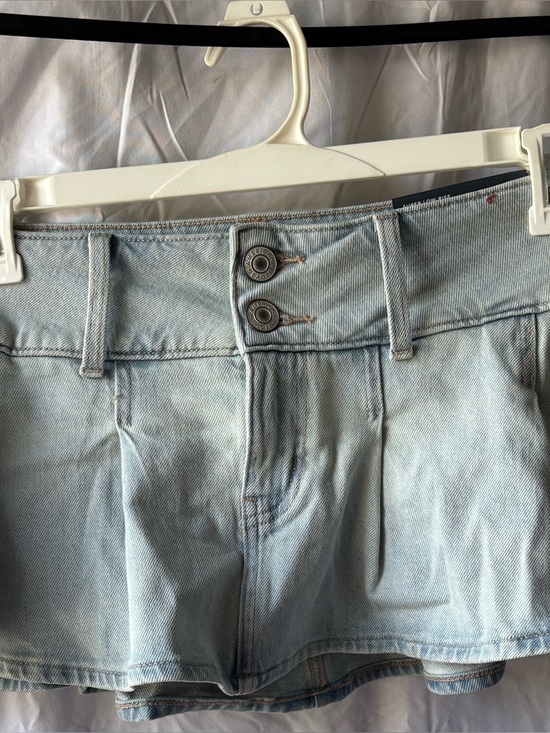 Dresses & Skirts - NWT American Eagle Super Low Rise Pleated Denim Micro Skort 4